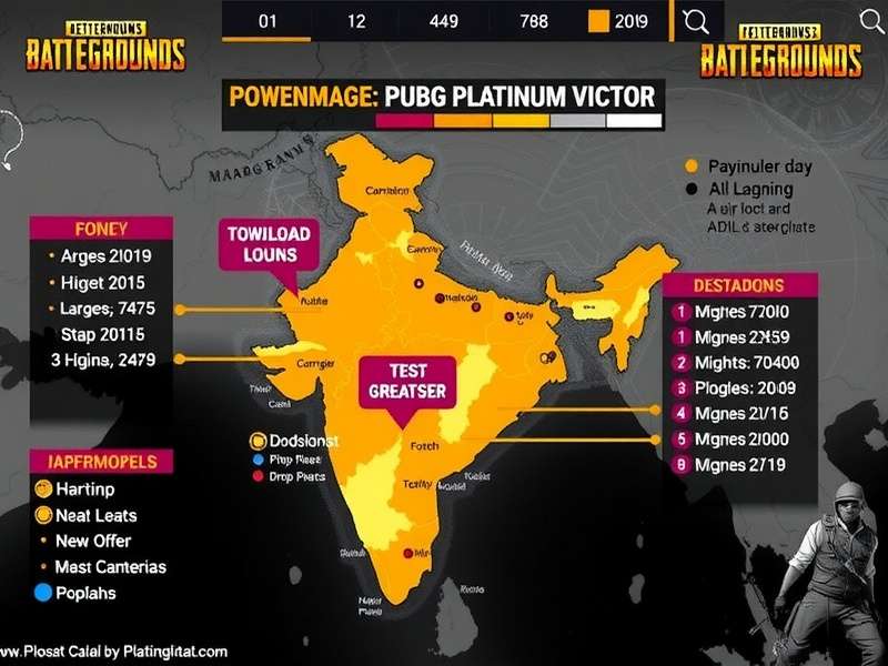 PUBG Platinum Victor gameplay screenshot showing Indian map